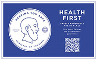 health first certification of Sifnos hotel Benaki
